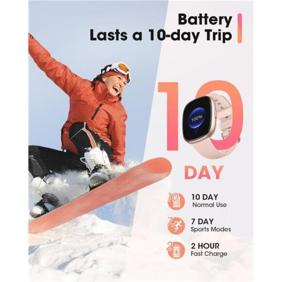 Smart Watch Call Text Heart Rate Sleep Tracker Waterproof iPhone Android 3 Bands - Picture 6 of 7